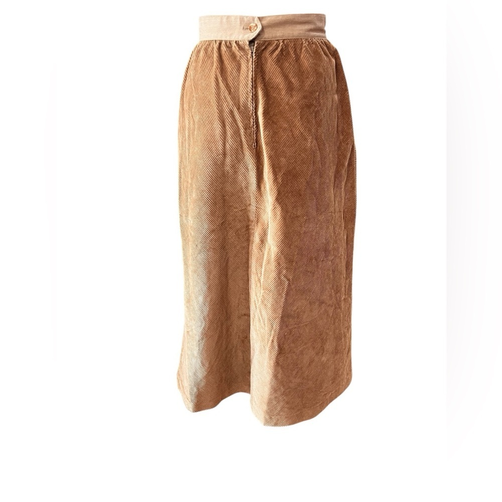 High waisted corduroy tan bubble skirt vintage SM - Picture 2 of 11